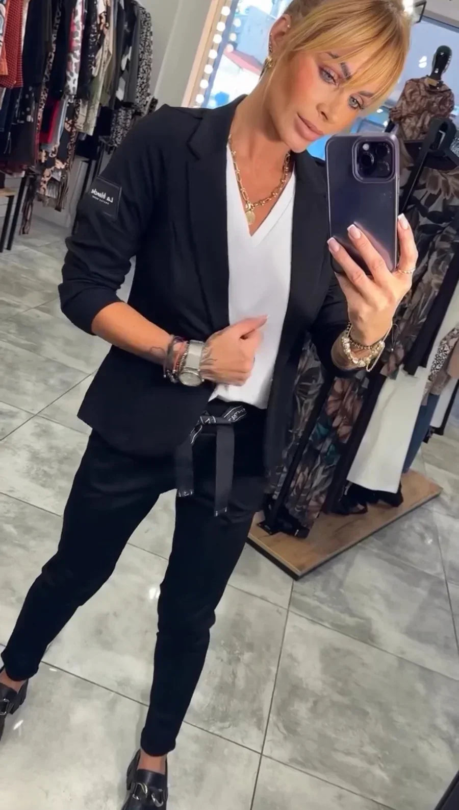 Vendula™ | Elegantní dvoudílný set s blazerem a jogger kalhotami
