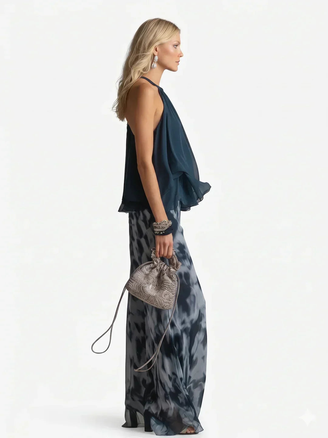 Elegantni set od dva komada od chiffon-a