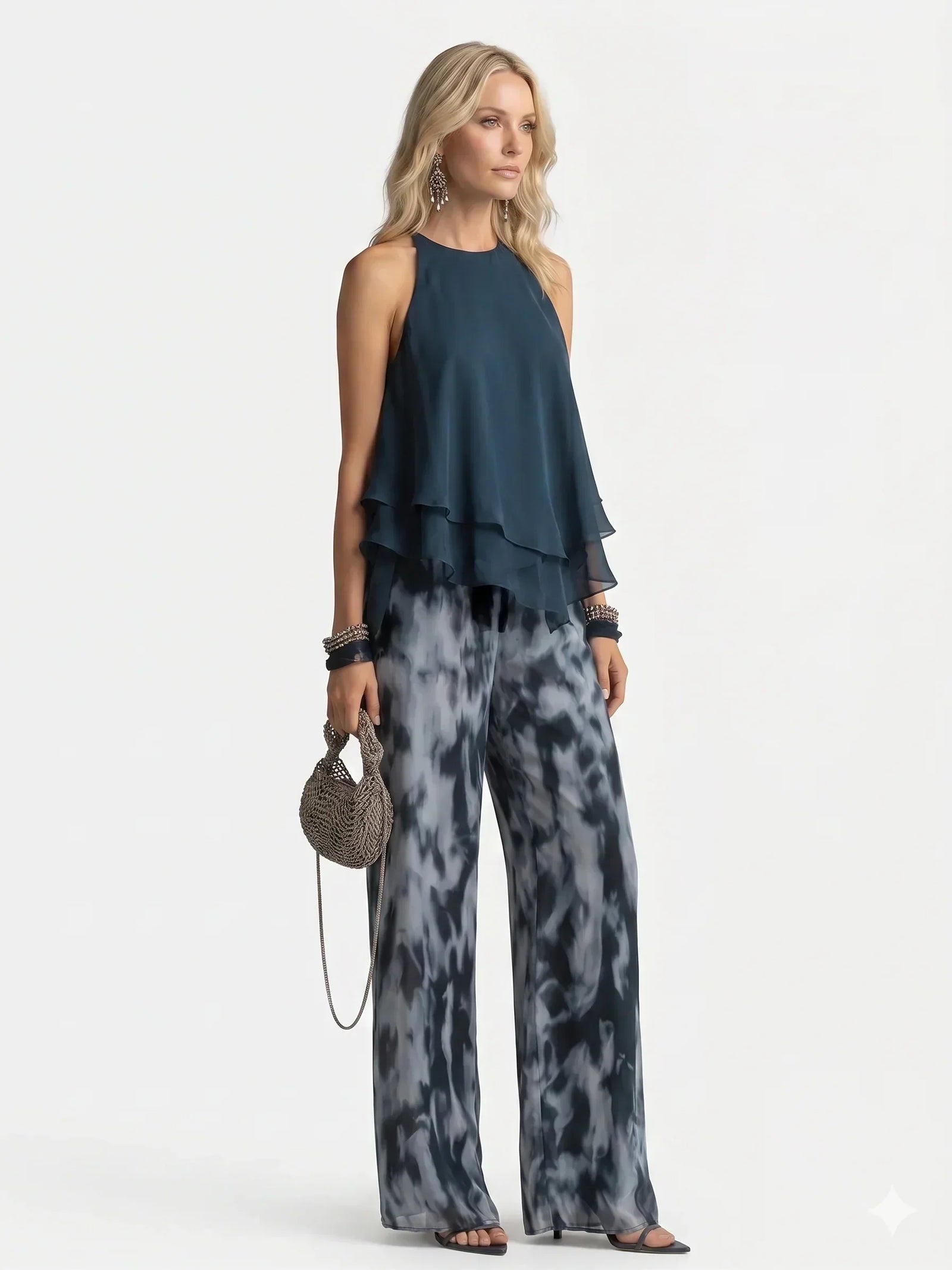 Elegantni set od dva komada od chiffon-a