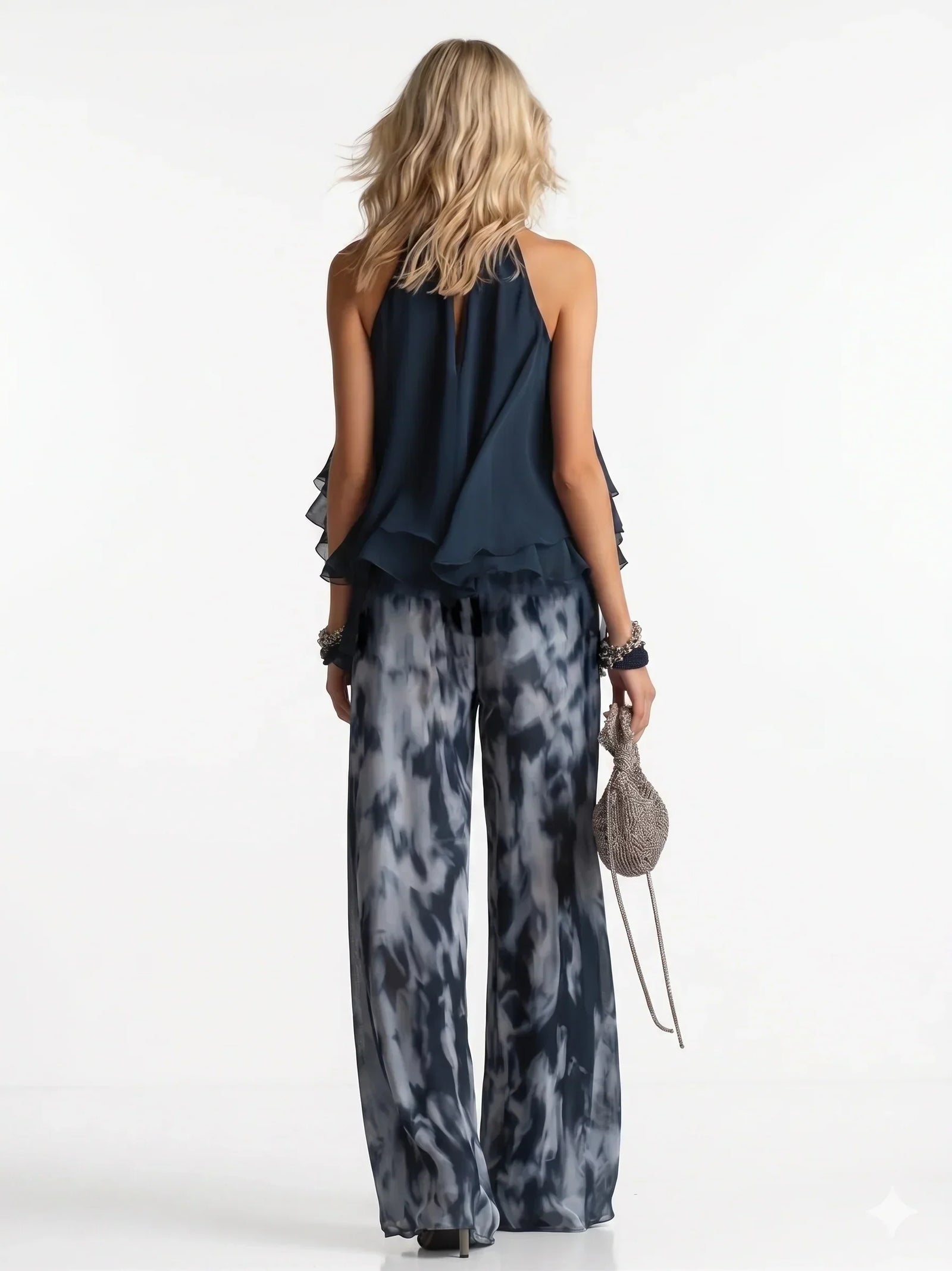 Elegantni set od dva komada od chiffon-a