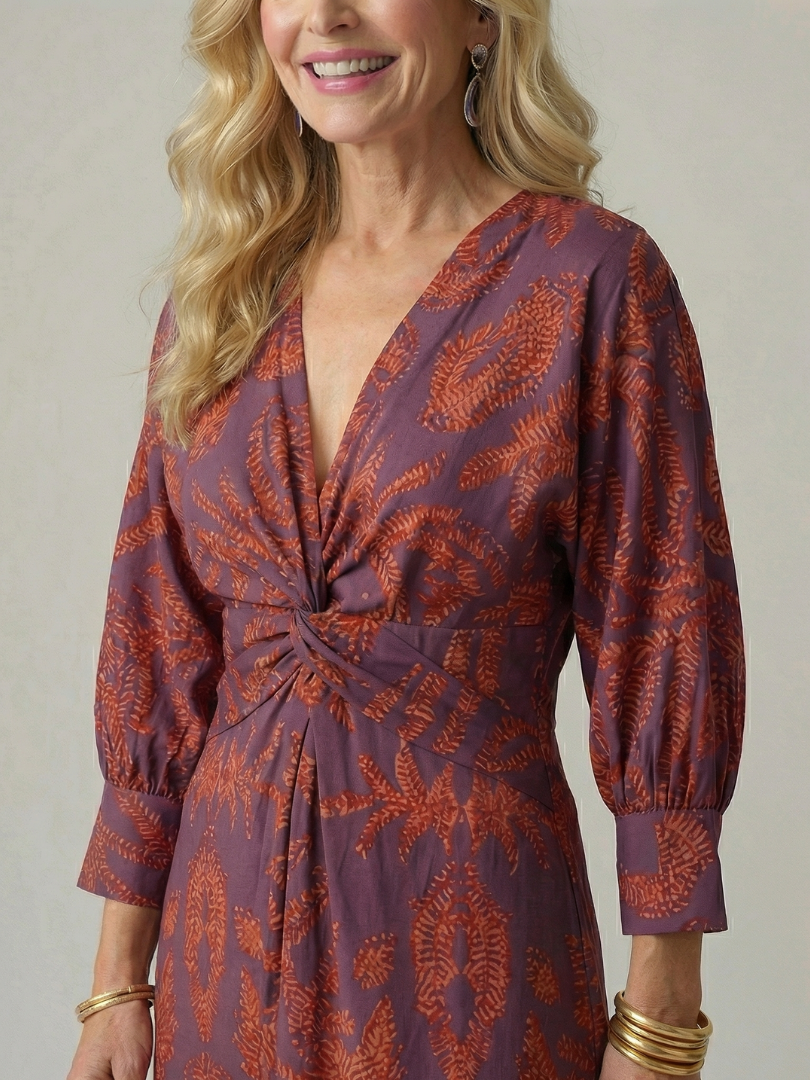 Lune | Prirodna Midi Haljina Wrap