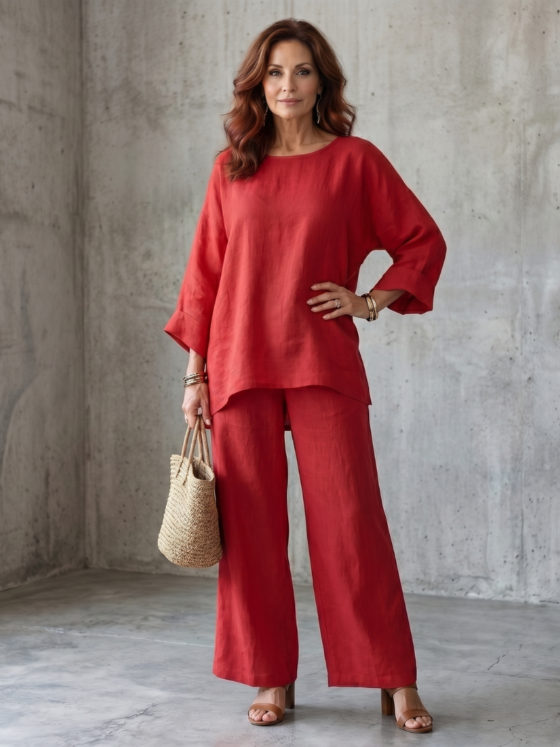 Prué | Set Oversized Tunike s Širokim Hlačama