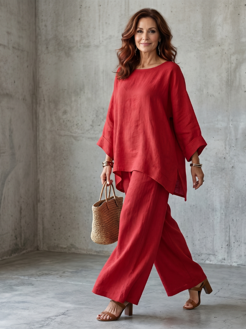 Prué | Set Oversized Tunike s Širokim Hlačama