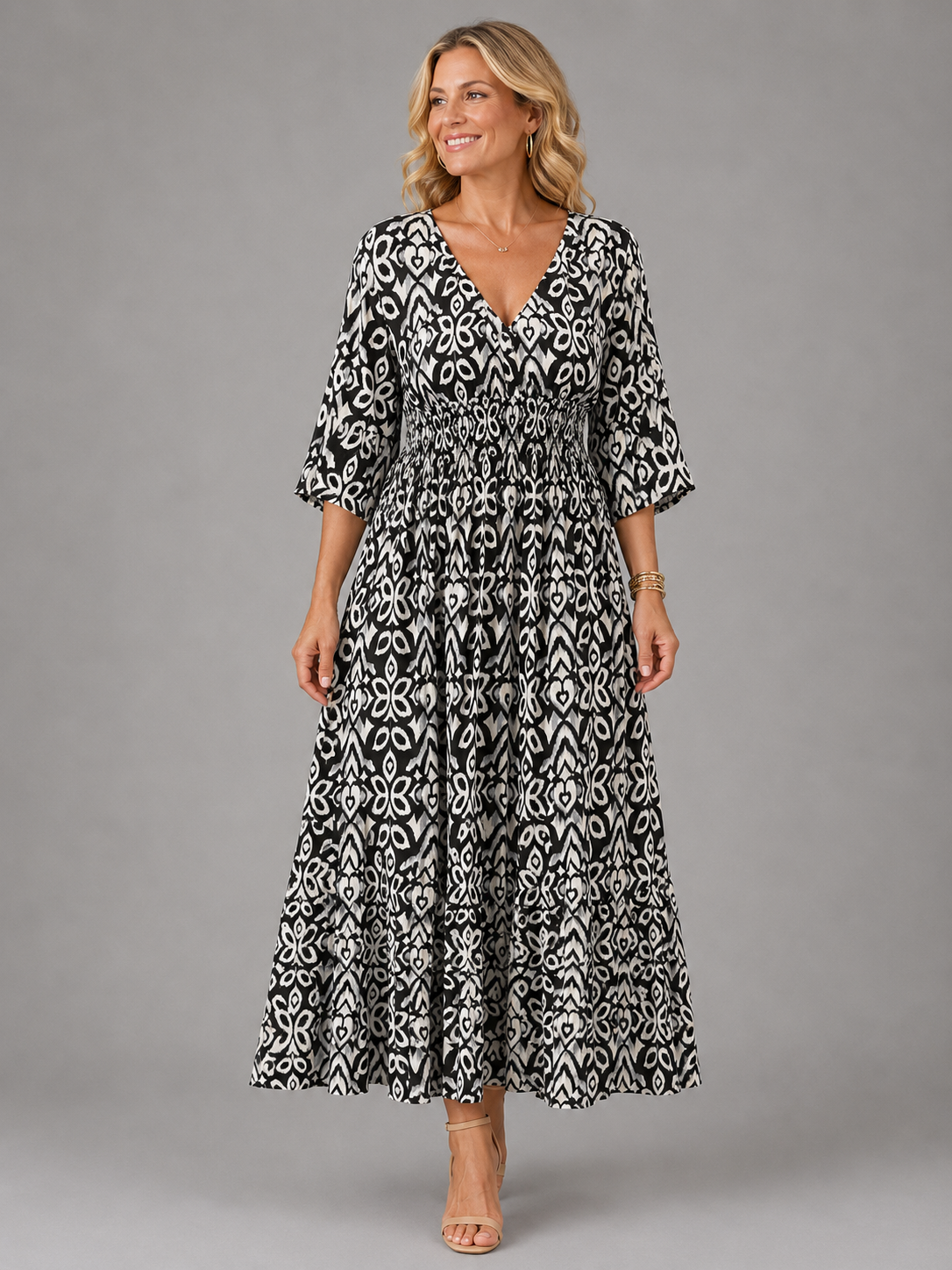 Althea™ | Midi haljina boemskog stila