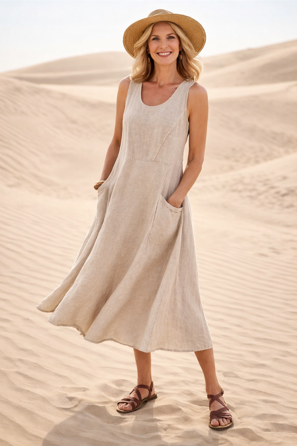 Karin | Comfortable A-line midi dress