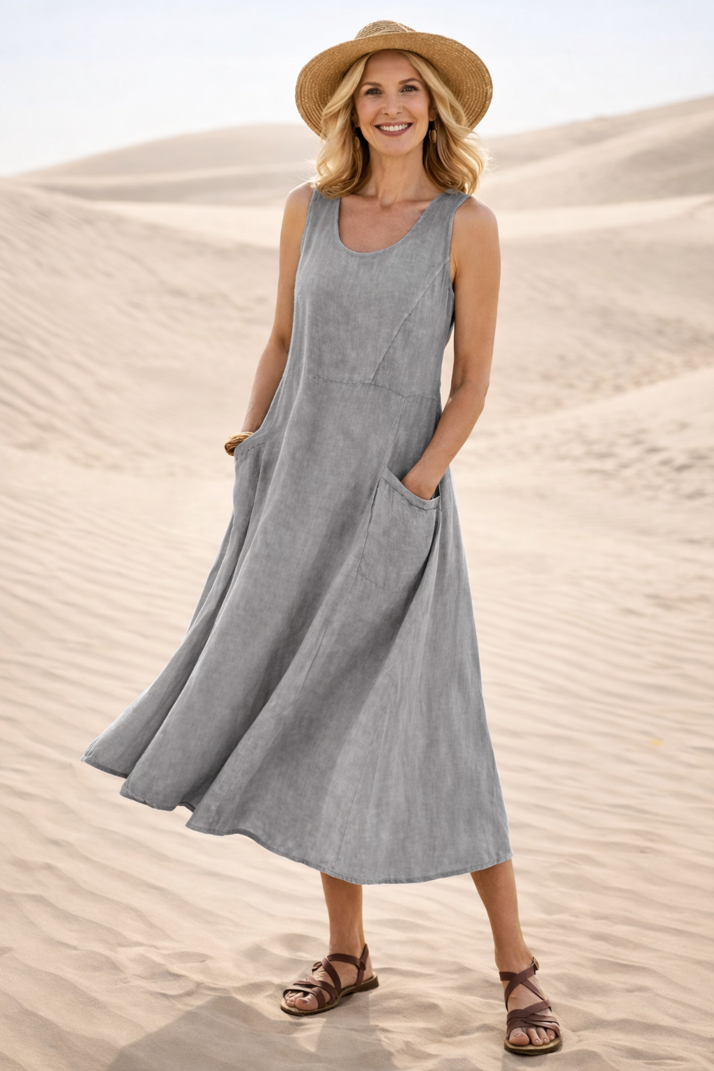 Karin | Comfortable A-line midi dress