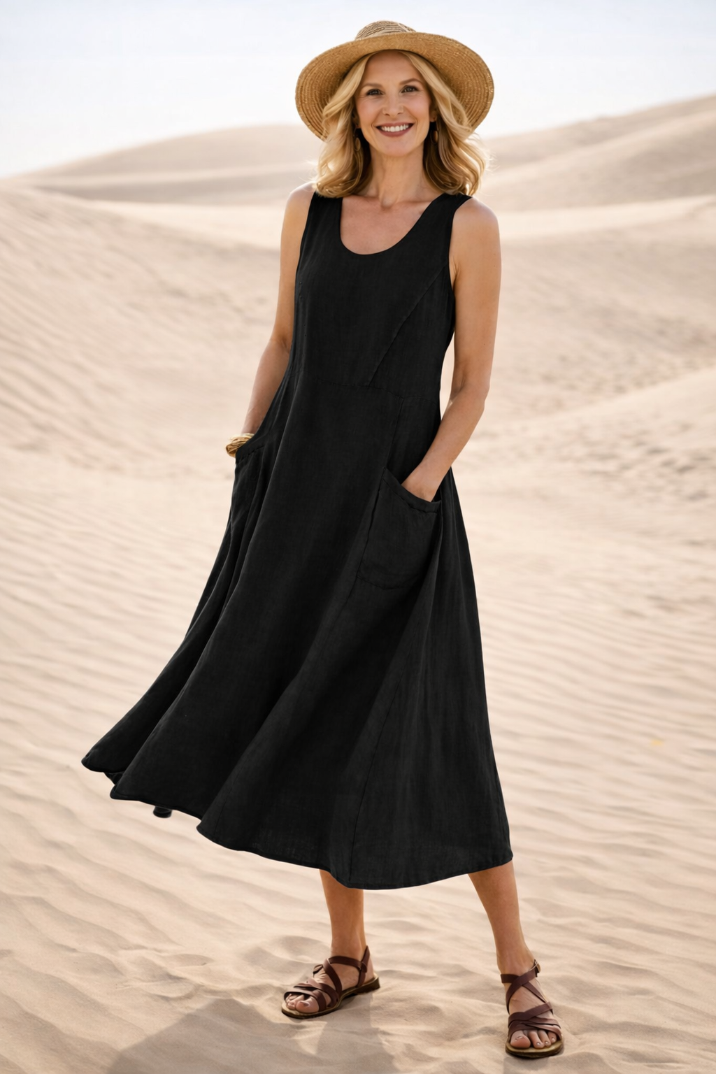 Karin | Comfortable A-line midi dress