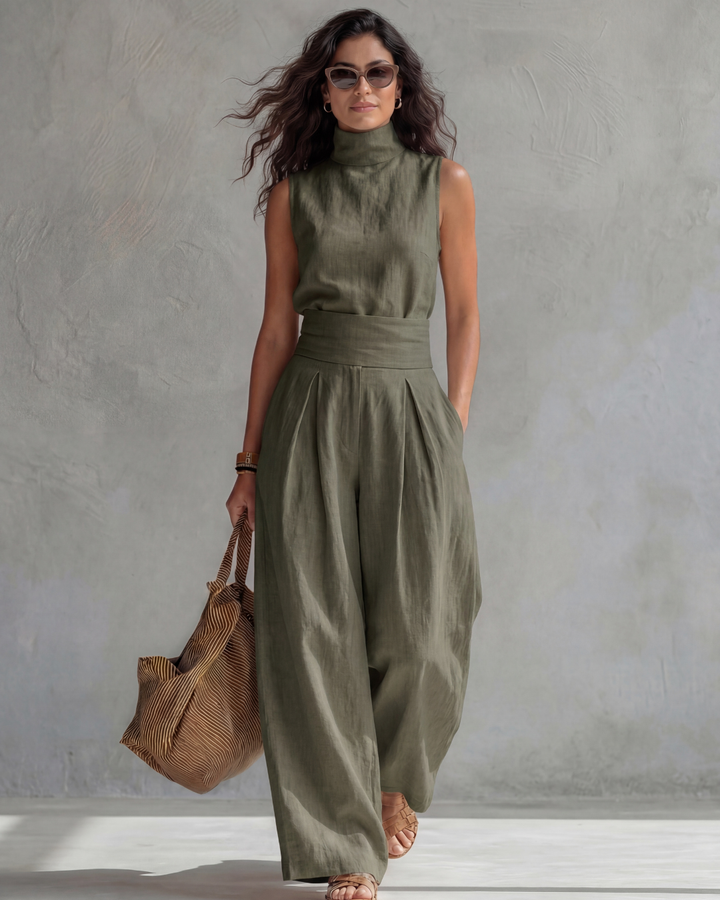 Maria | Elegantní široké kalhoty a topový set