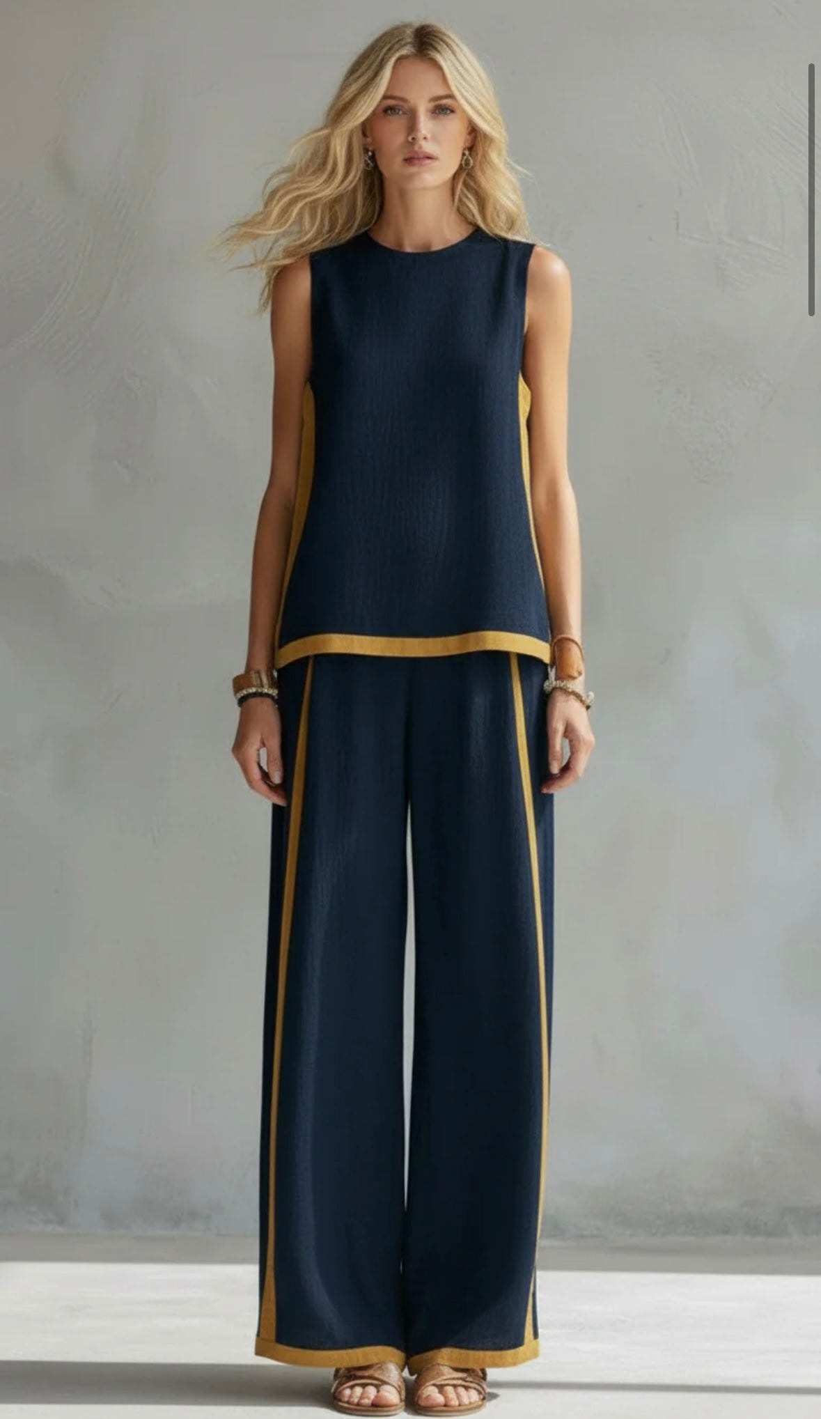 Valeria™ | Elegantni komplet s širokim hlačama