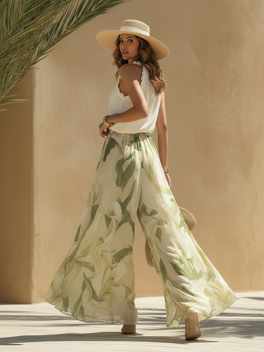 Lysandra™ | Elegantni ljetni set s halter topom i hlačama