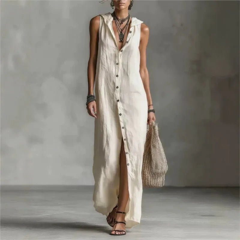Penelopa | Elegantna i casual midi haljina s V izrezom