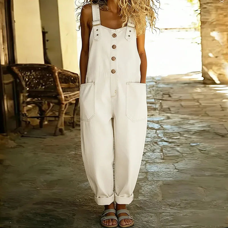 Mae | Vintage pamučni traper overall s podesivim naramenicama