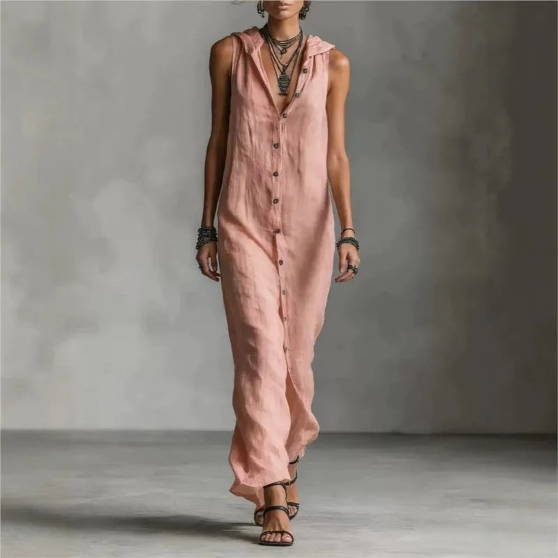 Penelopa | Elegantna i casual midi haljina s V izrezom