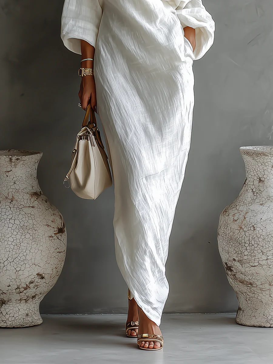 Seraphina™ | Elegantna maxi haljina s jednim ramenom i lepršavim krojem
