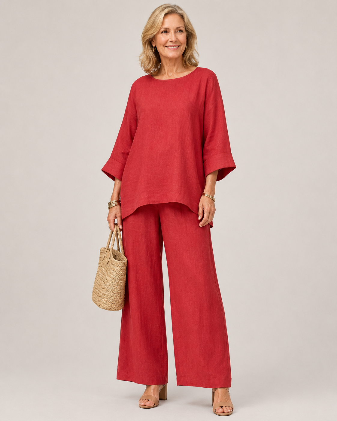 Prué | Set Oversized Tunike s Širokim Hlačama