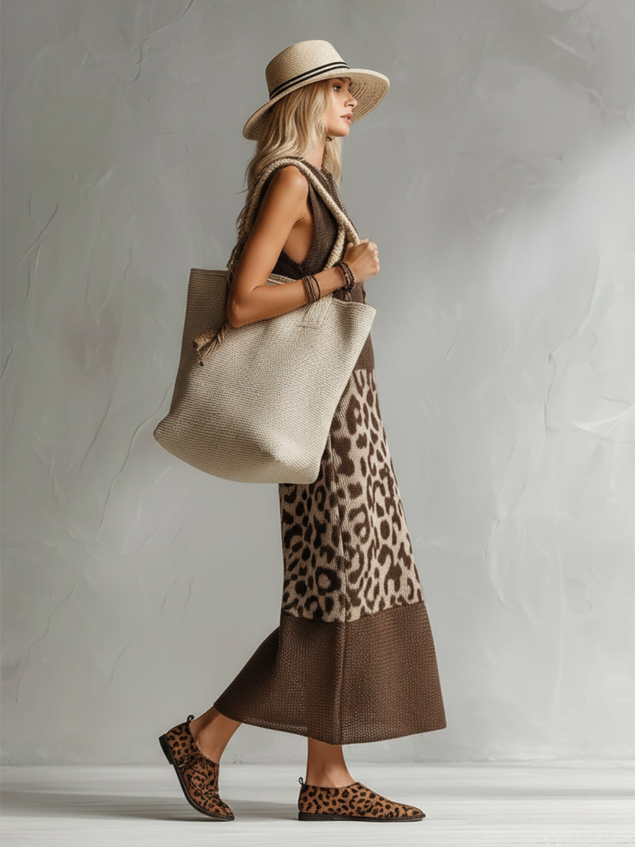 Amelia™ | Midi šaty s leopardím vzorem