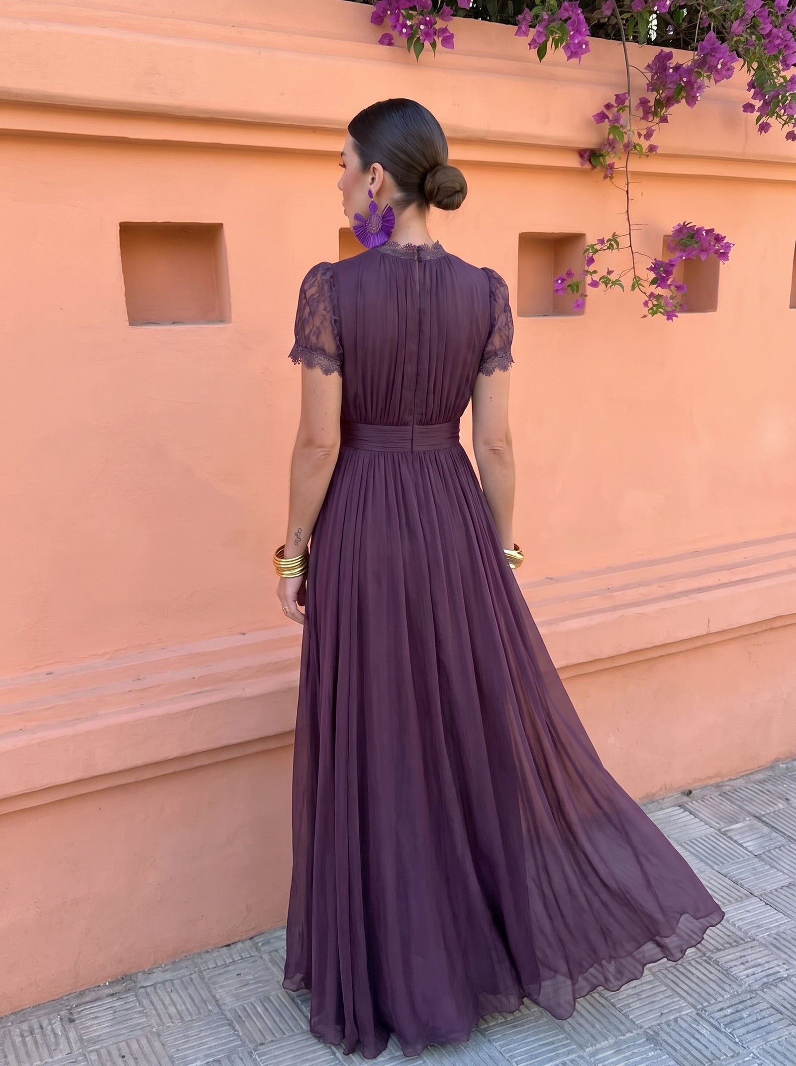 Ashley — Vintage Duga Haljina od Šifona